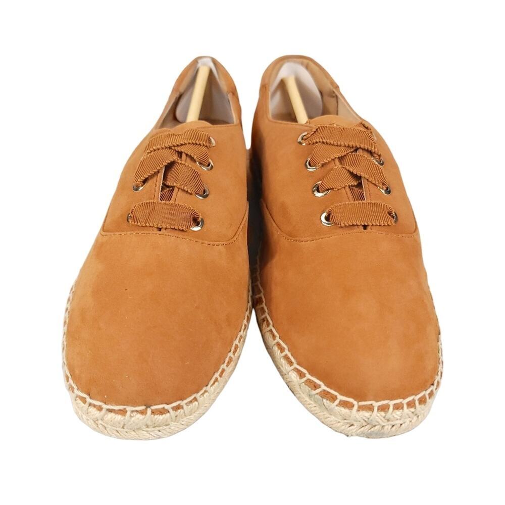 Vionic Lace Up Espadrille Flats Coast Sandy Suede Orthotic - Picture 3 of 11